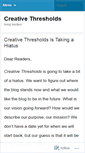 Mobile Screenshot of creativethresholds.com