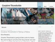 Tablet Screenshot of creativethresholds.com